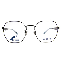 SPORT b.│滿版恐龍視覺系多邊框眼鏡★靈感眼鏡黑