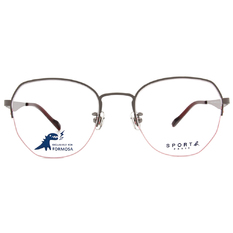 SPORT b.│小恐龍星星塗鴉眉型半框眼鏡★紳士銀