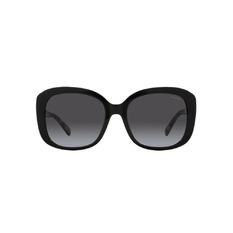 COACH l LOGO花紋粗邊蝴蝶框太陽眼鏡 典雅黑