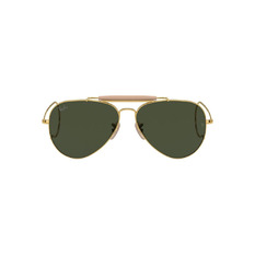 Ray Ban l 捍衛戰士同款-造型雙槓飛官框太陽眼鏡 墨綠/金
