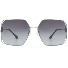 SUPER IDOL l 簍空樣時尚多邊框太陽眼鏡 l 特質銀