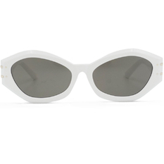 SUPER IDOL l 時尚風暴多邊貓眼框太陽眼鏡 l 鋼琴白