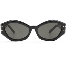 SUPER IDOL l 時尚風暴多邊貓眼框太陽眼鏡 l 爵士黑