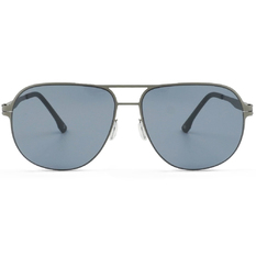 SUPER IDOL l 輕慵感雙槓飛官框太陽眼鏡 l 鐵灰