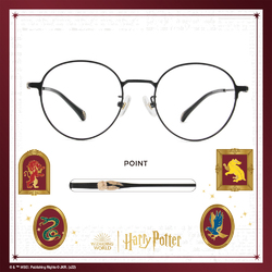 哈利波特 | 金探子造型圓框眼鏡 霧面黑