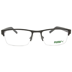 PUMA | 斯文有禮眉型框眼鏡 | 霧質黑