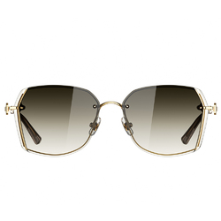 Helen Keller 薄暮多邊框太陽眼鏡 茶晶色