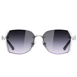 Helen Keller 薄暮多邊框太陽眼鏡 曜銀