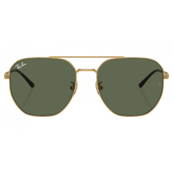 Ray Ban l 率性雙槓多邊框太陽眼鏡 | 深綠X金