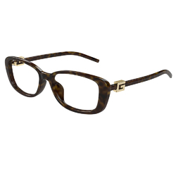 GUCCI | 奢華格調長方框眼鏡 | 琉璃棕