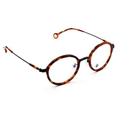 K-Design  17年韓式古典潮紋款眼鏡 套圈復古圓框眼鏡 歲月棕   (KD2-1503-2-1-48)