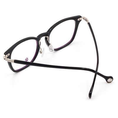 K-Design  17年款眼鏡 韓國框眼鏡型-設計師大韓風眼鏡格徽紋款 騎士黑 (KD2-1508-1-1-51)