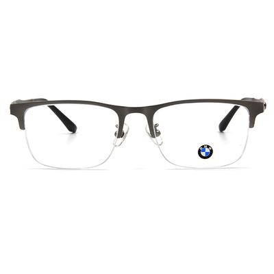 BMW 輕鈦光學眼鏡 漾點時尚 ▏霧銀/亮黑
