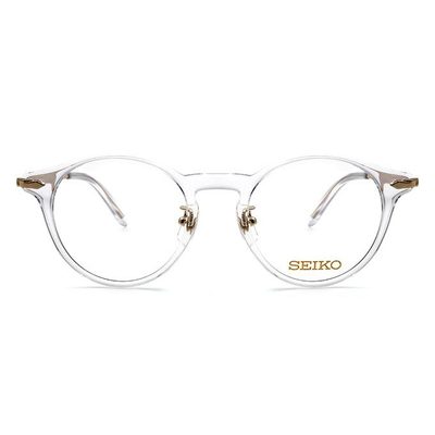 SEIKO 知性の鈦 菱鑽波士頓復古框眼鏡 ▏透白金