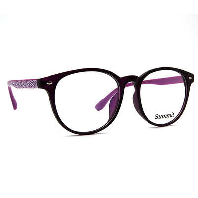 SUMMIT 木紋原始個性框眼鏡 ▏閃亮紫