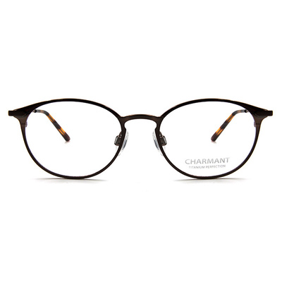 CHARMANT β-鈦 古典現代框眼鏡 ▏玳瑁棕/棕銅