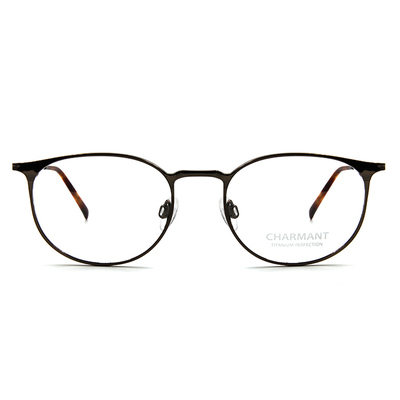 CHARMANT β-鈦 細語橢圓框眼鏡 ▏棕銅/玳瑁棕