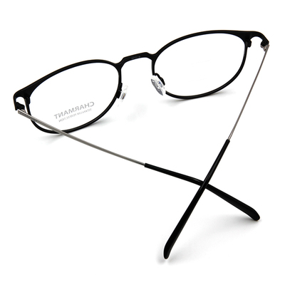 CHARMANT β-鈦 細語橢圓框眼鏡 ▏黑銀/黑