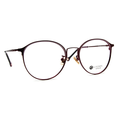 K-DESIGN K PLUS舒適彈力款眼鏡◆巧思新搭波士頓框眼鏡 玫瑰紫