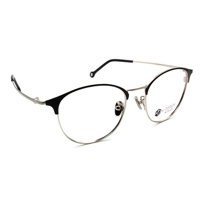 K-DESIGN K PLUS舒適彈力款眼鏡◆純粹學院威靈頓框眼鏡 紳士銀