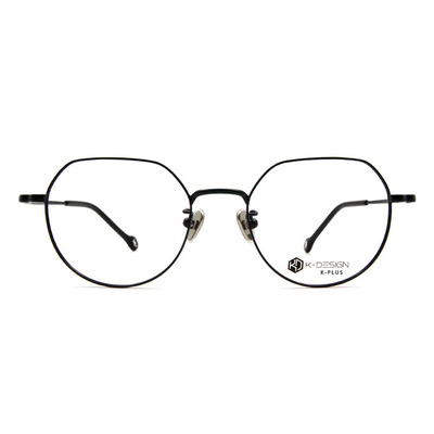 K-DESIGN K PLUS舒適彈力款眼鏡◆跳色輕譜旋律多角框眼鏡 格調黑