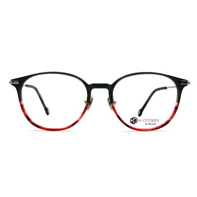 K-DESIGN K PLUS舒適彈力款眼鏡◆原色極簡威靈頓框眼鏡 鐵槍紅/渲紫