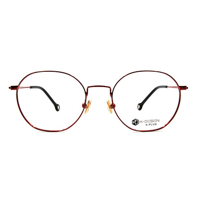 K-DESIGN K PLUS 舒適輕盈系列  ▏愛戀的瞬間古典圓框眼鏡 瑪芬紅