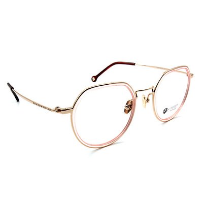 K-DESIGN K PLUS 舒適輕盈系列  ▏粉紅冰河傳說幾何半圓框眼鏡 冰晶粉