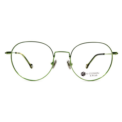 K-DESIGN K PLUS 舒適輕盈系列  ▏純色時代質感圓框眼鏡 草原青
