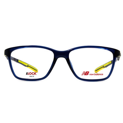 New Balance ELOCK 博雅質感方框眼鏡✦海軍藍/鮮黃