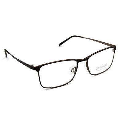CHARMANT β-鈦 古著風眼鏡雅博學方框眼鏡 ▏巧克棕
