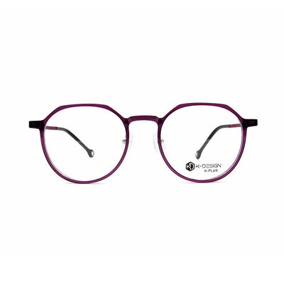 K-DESIGN K PLUS 自然的原色細緻多邊框眼鏡◆水晶紫