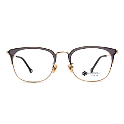 K-DESIGN K PLUS 韓風眼鏡復古經典眉架框眼鏡◆靡夜金