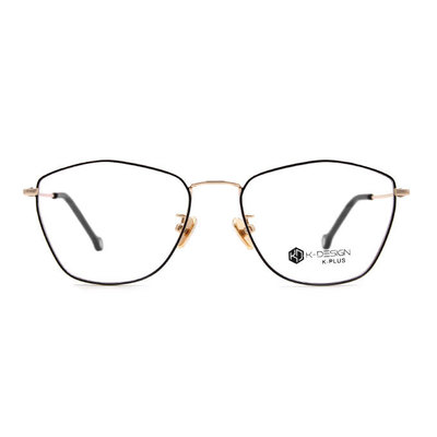 K-DESIGN K PLUS 美杜莎優雅多邊框眼鏡◆金透黑