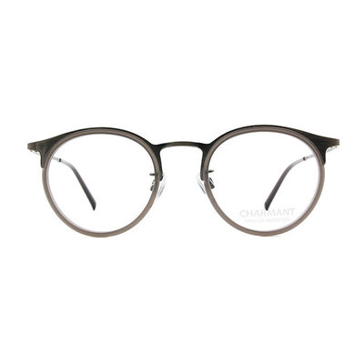 CHARMANT β-鈦 造型感眼鏡鈦鏡圓框眼鏡✦晨曦灰