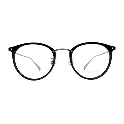 CHARMANT β-鈦 金屬魅力貓眼框眼鏡✦銀霧黑