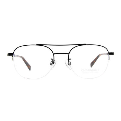 CHARMANT β-鈦 文青雙桿金屬鏡框眼鏡✦復潮黑