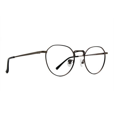 a/p lab▼時尚設計多邊框眼鏡 古銅咖
