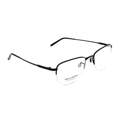 CHARMANT β-鈦 簡約多邊型眉框眼鏡 ▏鋼質黑/黑