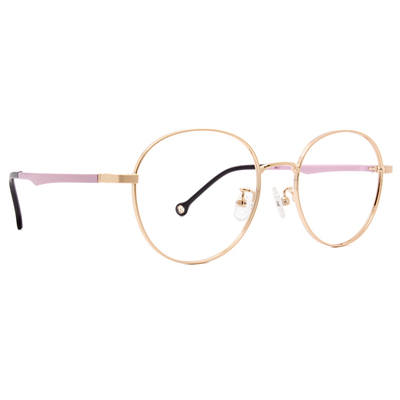 K-DESIGN KREATE l 廣告款眼鏡 l 玩美跳色精緻圓框眼鏡🎨 金/浪漫紫