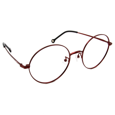 K-DESIGN KREATE 復古格調大圓框眼鏡🎨 金屬紅