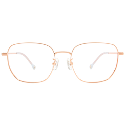 K-DESIGN KREATE 波紋跳色質感方框眼鏡🎨 玫金/水藍