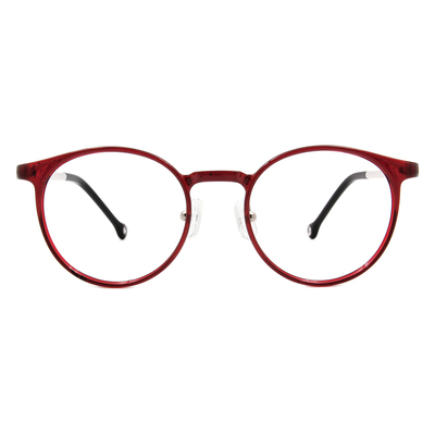 K-DESIGN KREATE 學院復古波士頓框眼鏡🎨 酒紅/白
