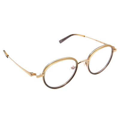 Selecta | 高貴淡雅波士頓框眼鏡 透金棕