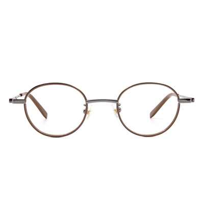 Selecta | 英倫風眼鏡復刻橢圓框眼鏡 蜜茶棕