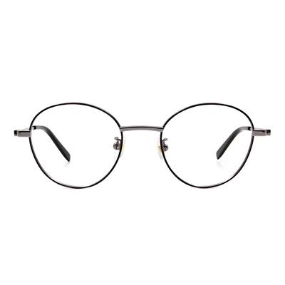 Selecta | 高貴氣質黑銀圓框眼鏡 經典黑