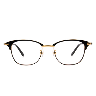 Selecta | 個性潮流復古眉框眼鏡 黑金色