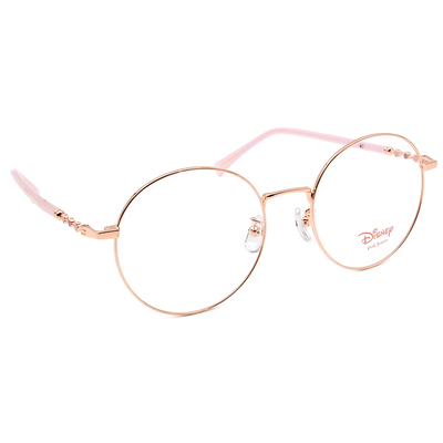 Disney-粉萌季 l 春採花蜜 大圓框眼鏡 玫瑰金