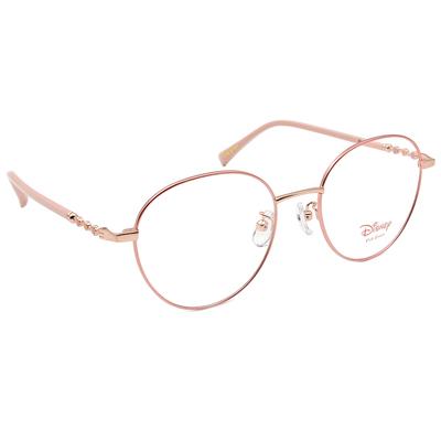 Disney-粉萌季 l 春採花蜜 波士頓框眼鏡 粉桃橘