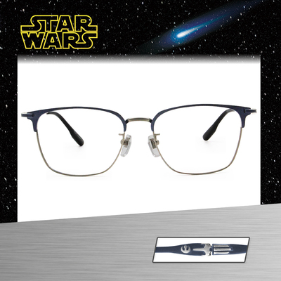 Star Wars：X-WING X翼戰機 眉上方框眼鏡︱霧藍/銀